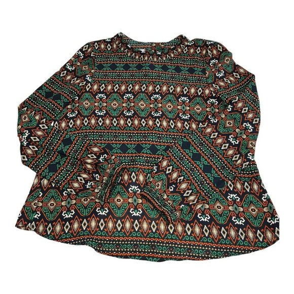 Dolce Vita Open Back Blouse~Size XS~Tribal Pattern Geometric Print Classic L6 21 - Picture 6 of 12